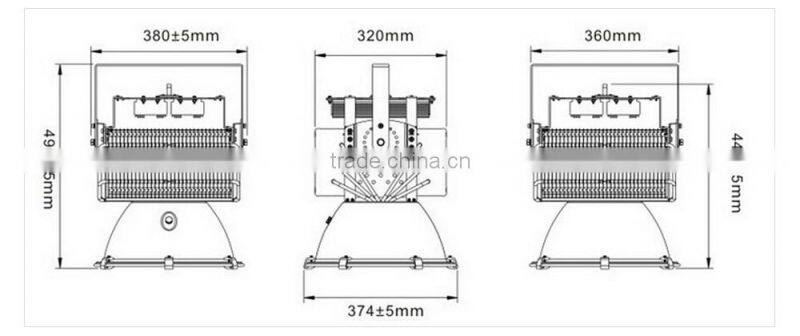 UL IP65 150w 240w 320w 400w 500w LED High Bay Light with Efficient Heat Dissipation