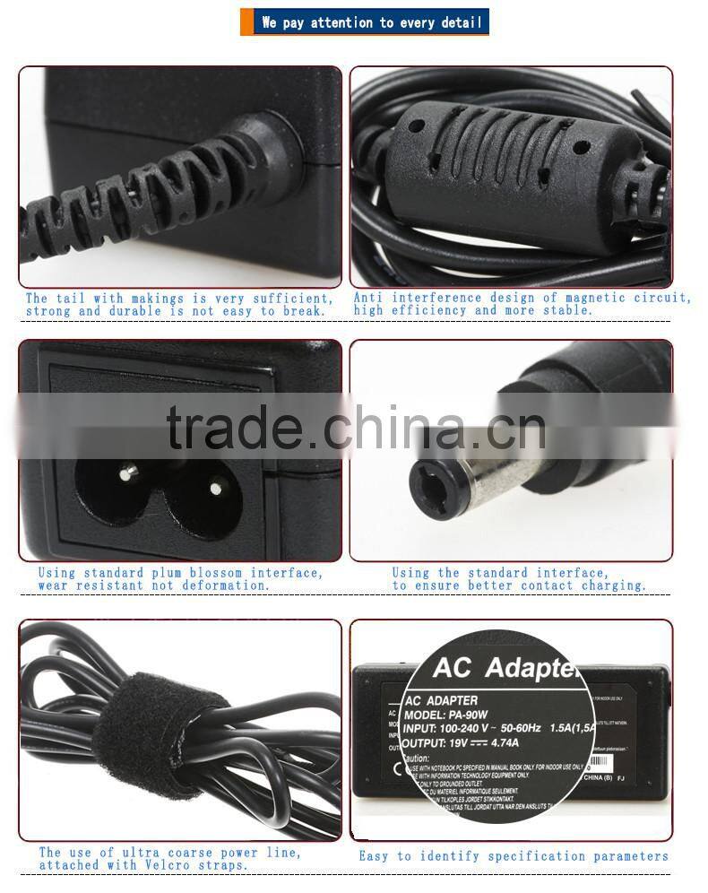 Laptop AC Power Adapter Charger for Lenovo Notebook 19V 3.42A 5.5*2.5mm Ac Dc Adapter Power Supply
