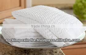 WHITE WAFFLE WEAVE KITCHEN TOWELS