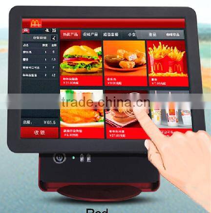 5 wire resistive two monitor touch screen pos terminal