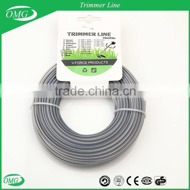 Professional Grade Dual Color Trimmer Line for Brush Cutter