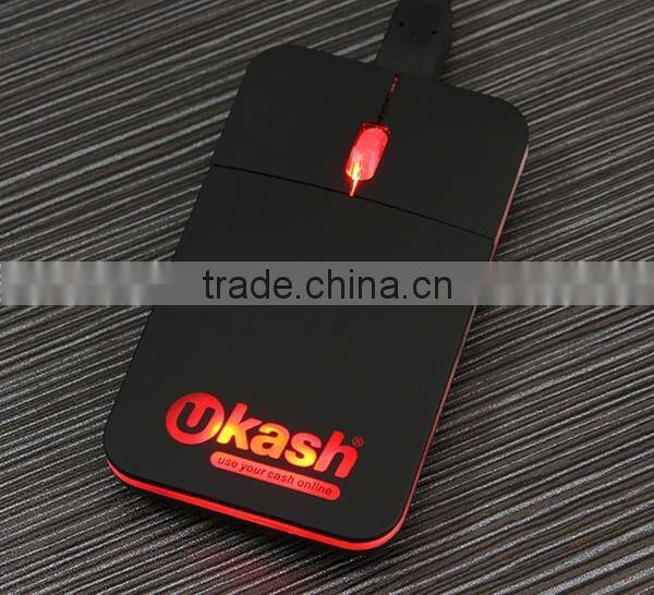 Flat LED Light Up Wired Mouse