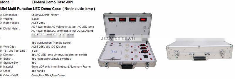 Portable Aluminum LED Demo Case Hot sale,mini demo box