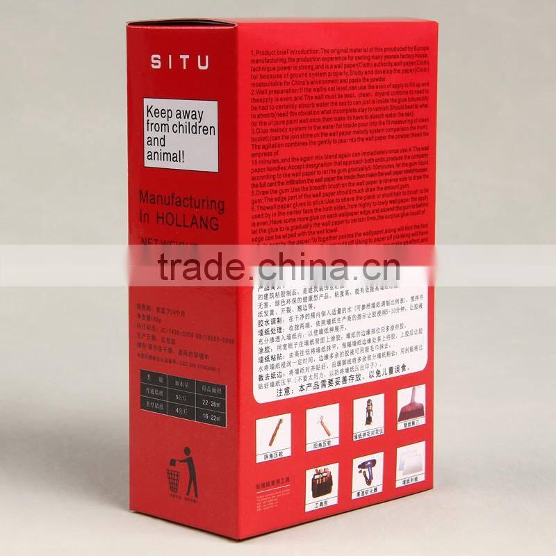 Packing box for wallpaper glue powder grey paperboard for glue powder