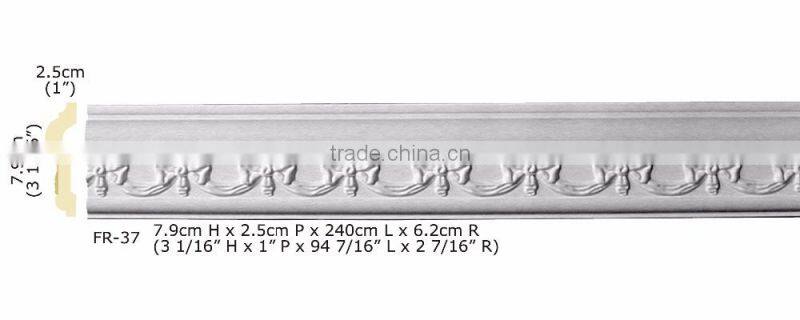 Polystyrene High Quality Good price beautiful PU decorative Wall Chair Rails