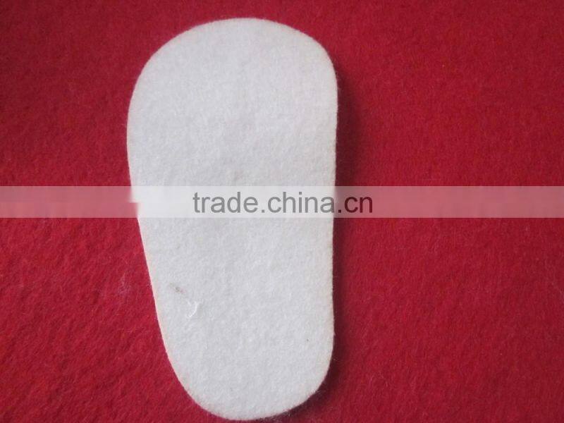 natural white soft and warm felt insole