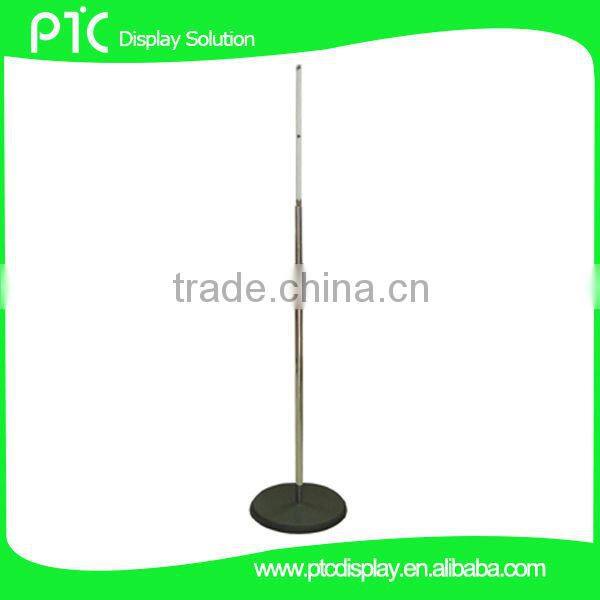 Information stand with telescopic pole to adjust height