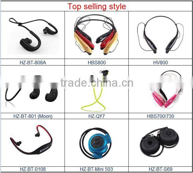 With CE certificate wireless stereo bluetooth headset