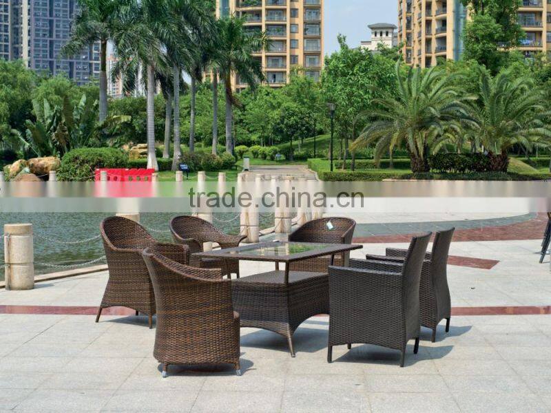 aluminum furniture for garden simple leisure rattan wicker outdoor round table chairs set YPS028