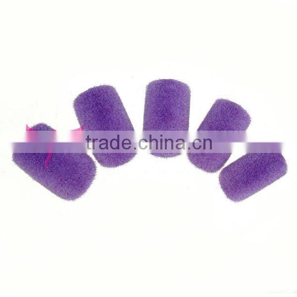 New fashion 24pcs artificial nail tips full cover velvet false nails manicure kit
