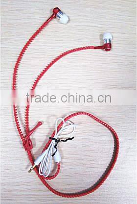 Wholesale popular 3d mobile phone cover sbs zipper earphones or compress with zipper headset