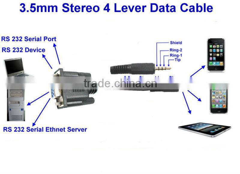 stereo 3.5mm audio jack to Computer DB9 Data Cable