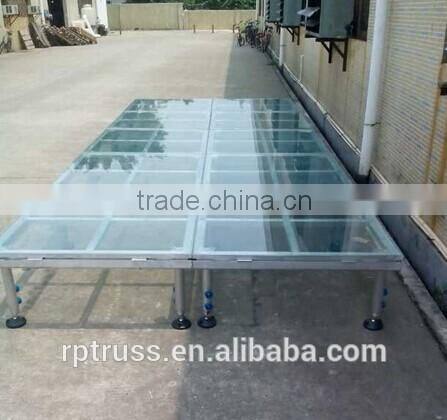 Aluminum working stage with line array