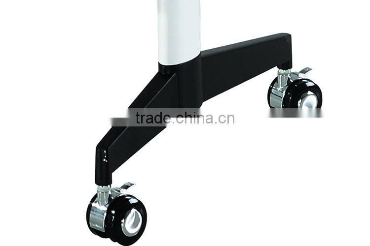 modern office furniture metal folding study table with wheels suit for 1400*500/600 table top QM-06