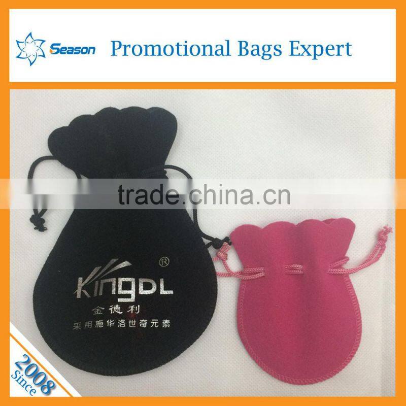 Custom wholesale drawstring velvet packing Jewelry bag and gift holder velvet pouch