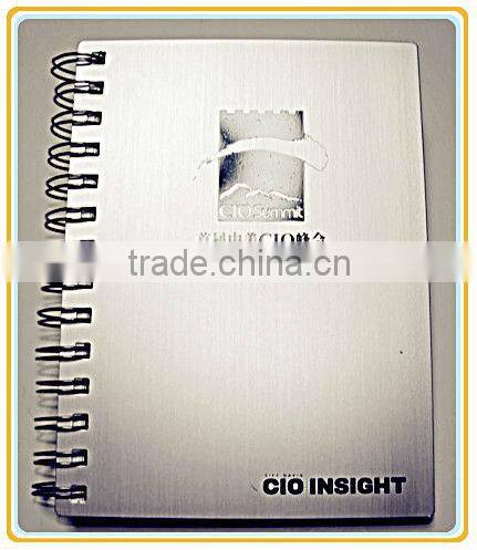 aluminum cover spiral bound diary books