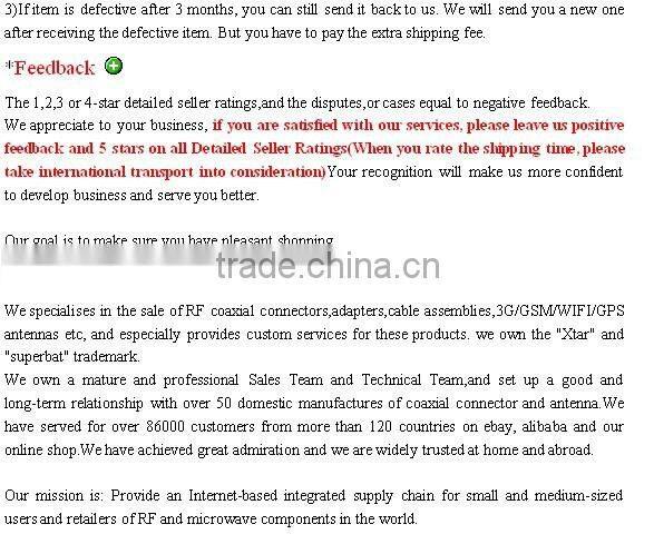 TNC 4 Hole Panel Mount Jack with extended dielectric&solder post