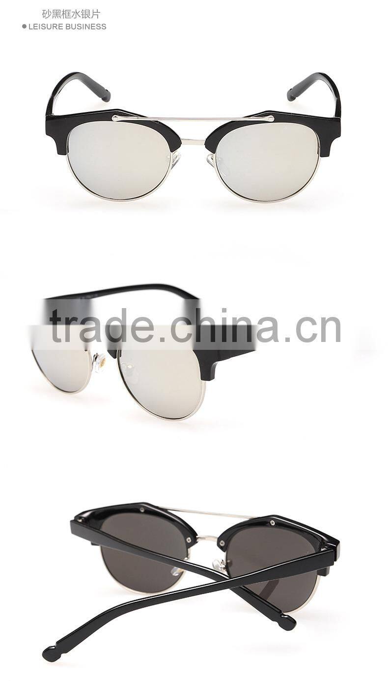 New product Half frame color film sunglasses Retro sunglasses