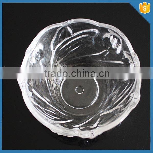 pressed punch glass crystal bowl engraved flower crystal fruit bowl