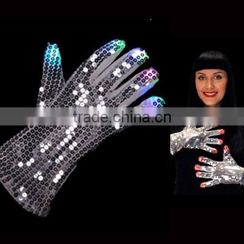 2016 Fashional promotion gift female Flashing Led Gloves For Dancing Party,Halloween Carnival