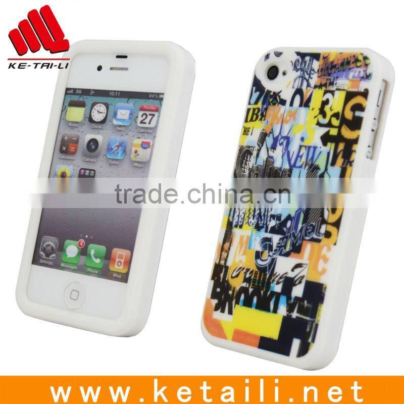 silicone for printing case for iphone 4