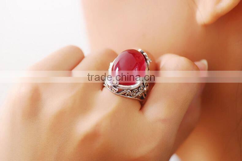 Single stone ring designs finger vintage jewelry tainless steel one big stone ring