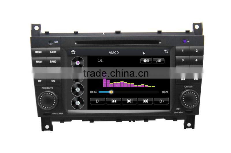 High quality of 7inch Car dvd gps player for Mercedes-Benz W203 2004-2007 with WINCE A8 system 3G WiFi OBDII DVR function