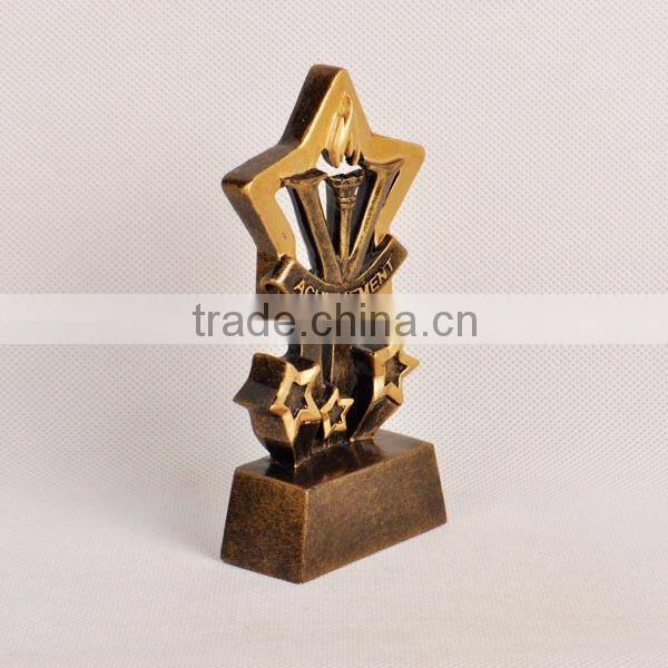 Star achievement resin decorative trophy