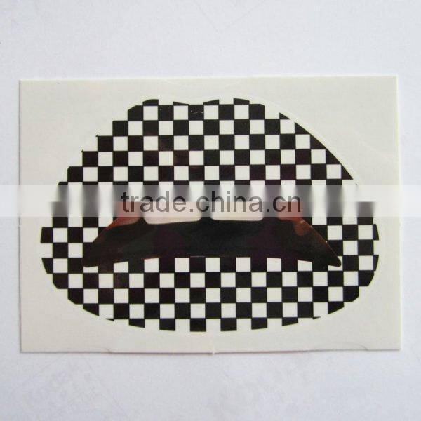 Custom silver bling glitter lip temporary tattoo sticker art tattoo sticker factory
