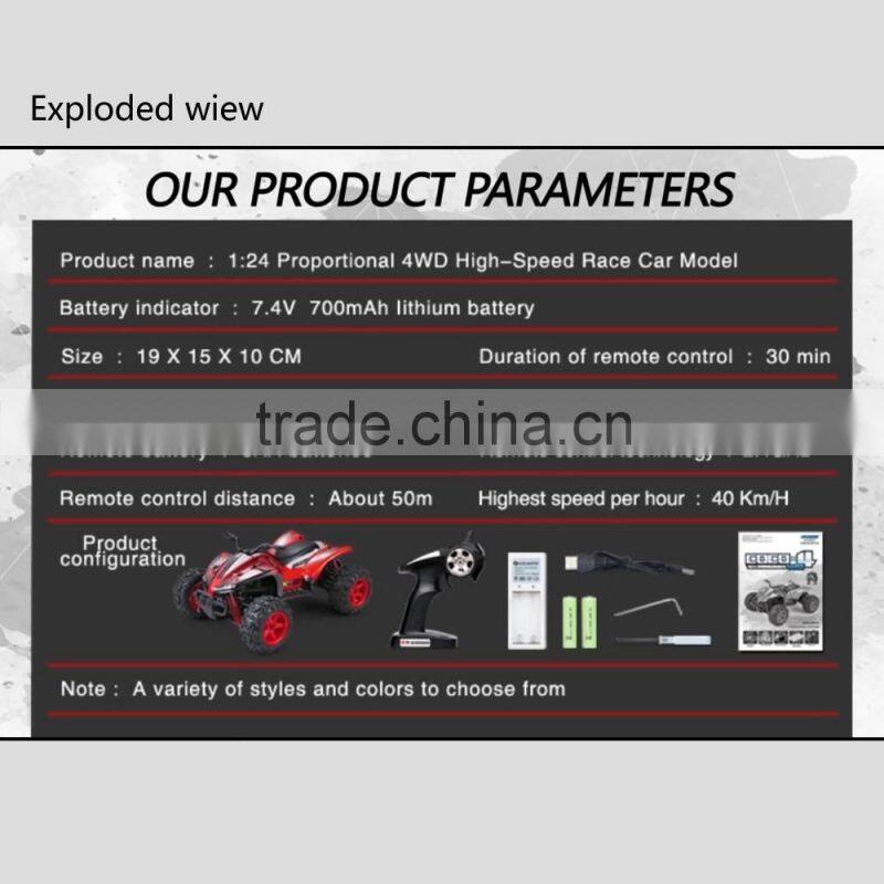2016 New item 9011 1:24 scale 2.4g rc car radio control toy