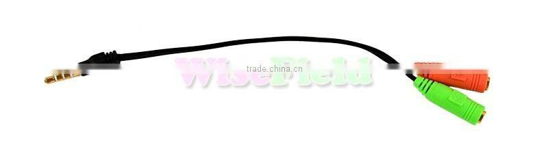 Hot Sale 3.5mm Male to 2 Female Y Splitter Headphone Audio Microphone Cable