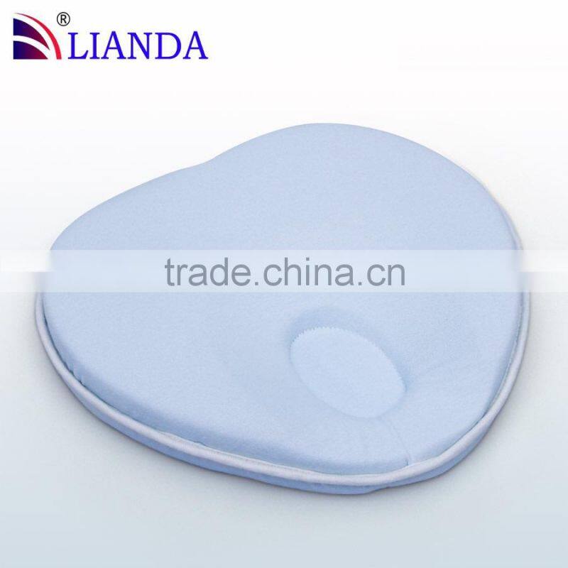 Soft Blue Baby Head Support Pillow, Baby Head Positioning Pillow, Organic Cotton Baby Memory Pillow