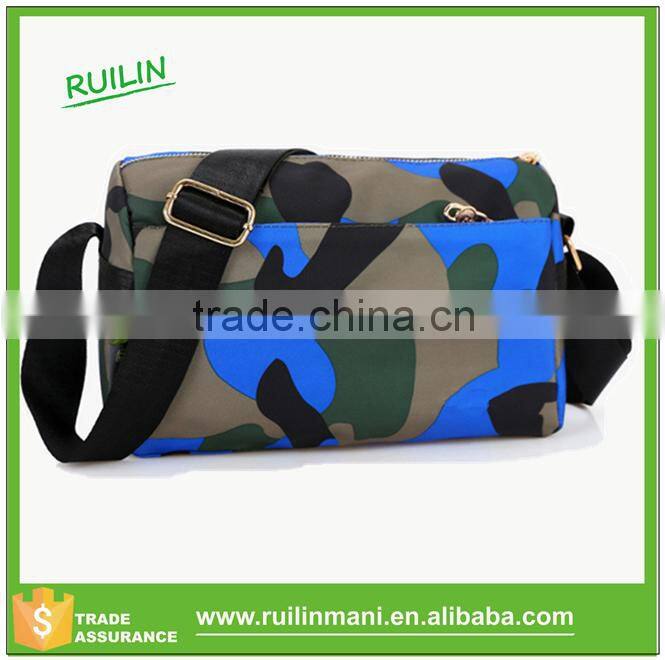 Camouflage Cotton Canvas Messenger Bag Men's Satchel Messenger Bag With strong Straps