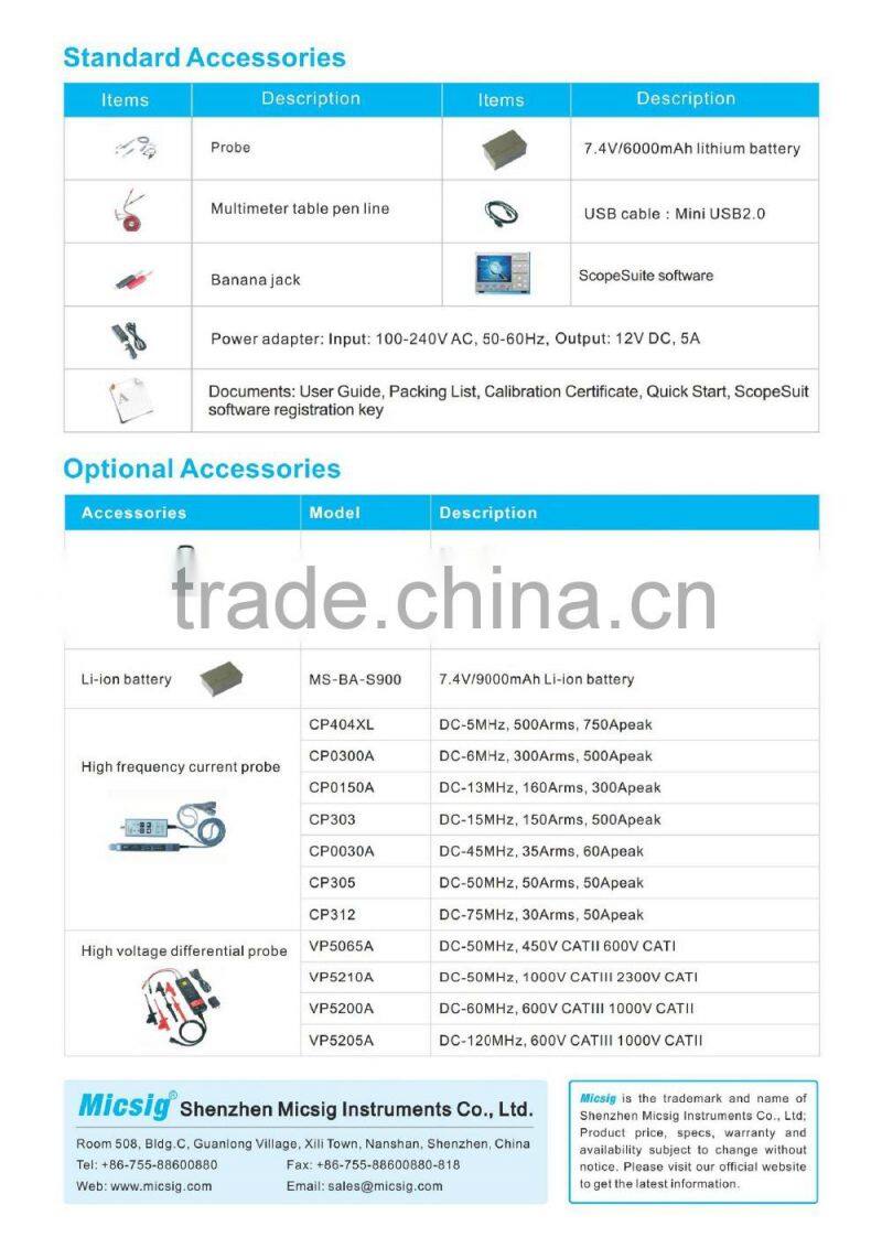 Micsig Handheld MS310IT Isolated Digital Oscilloscope with 100 MHz Capture