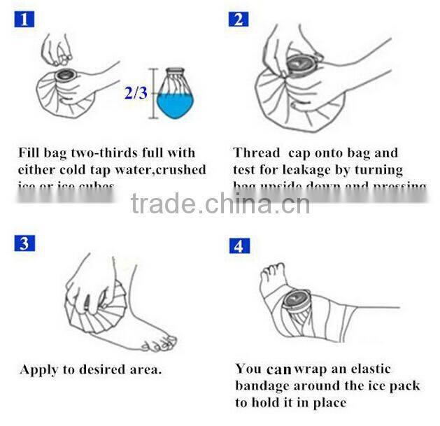 100% leakproof colorful fill water PVC fabric hot and cold ice pack