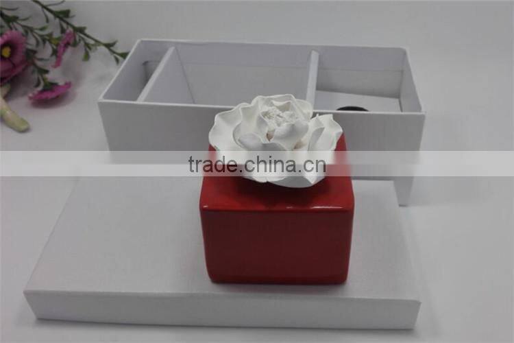 Handmade ceraimc flower air diffuser , ceramic flower aroma diffuser