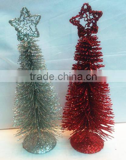 Gen exhibition 60 cm optical fiber tree shine led lights PVC small Christmas tree, Christmas decoration products for export