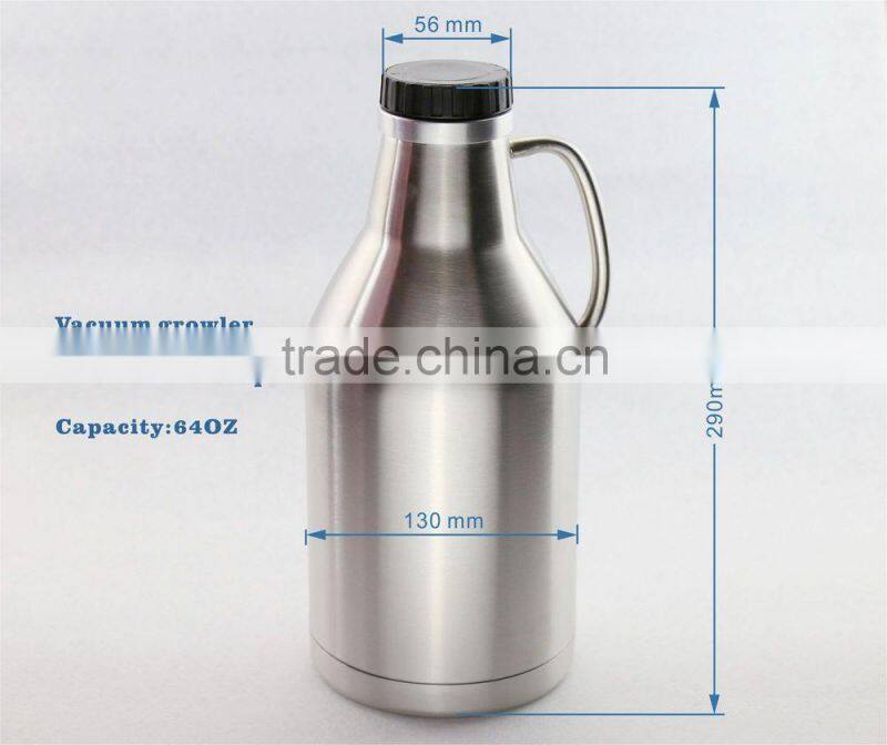 64OZ stainless mini keg insulated growler