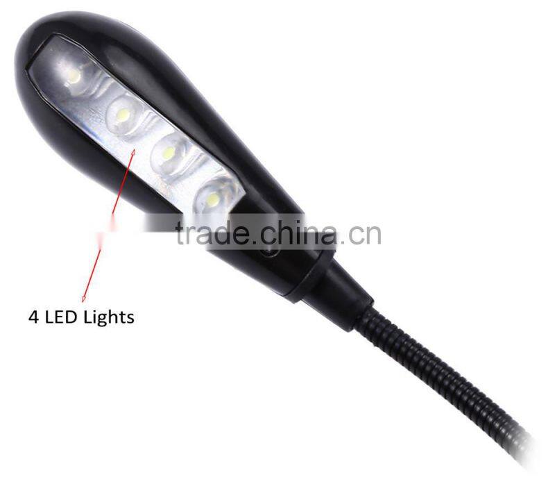 Made In China Colourful 2 Dual Arm Flexible Clip Book reading LED Light.