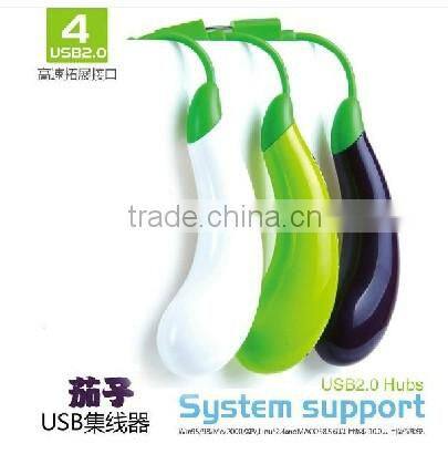 4 Port mini High Speed USB 2.0 HUB Expansion Power Adapter For Notebook PC Phone