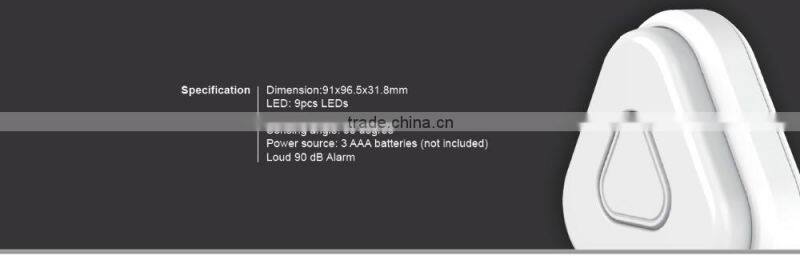 Eco battery backup PIR sensor night light with buzzer alarm function