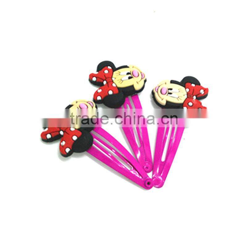 PVC topper custom kids invisible hair clip
