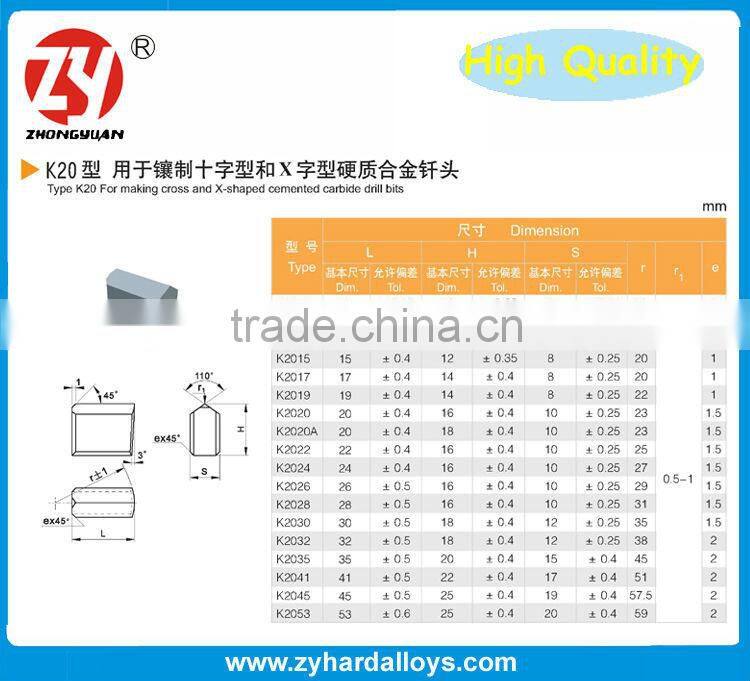 YG15 YG11C sintered k034 tungsten carbide bits