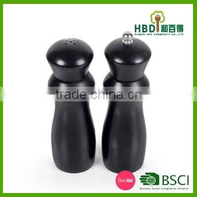 2016 black bamboo salt and pepper mill OEM factory China