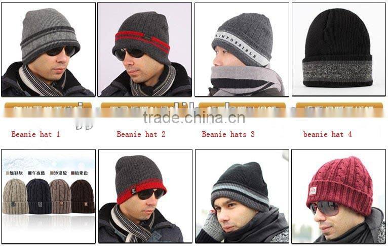 Fashion 100%wool military mens leather beret hat