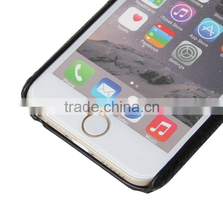 Fashion PU CROCO Mobile Phone Case Cover for iPhone 6 Brown Leather Casing With Two Card Slots