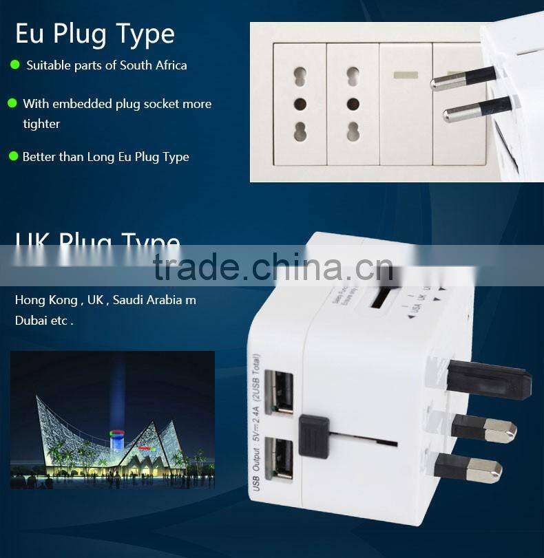 High Quality Hot Sale Universal Power Adapter Travel Converter AU EU UK US
