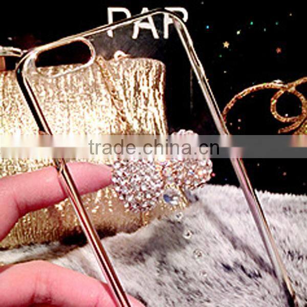 2015 New design rhinestone bowknot design mobile phone case for iphone