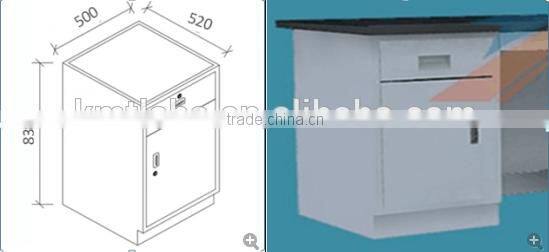 best price under bench countertop single door lab metal cabinet with drawer & tier partitions for lab table