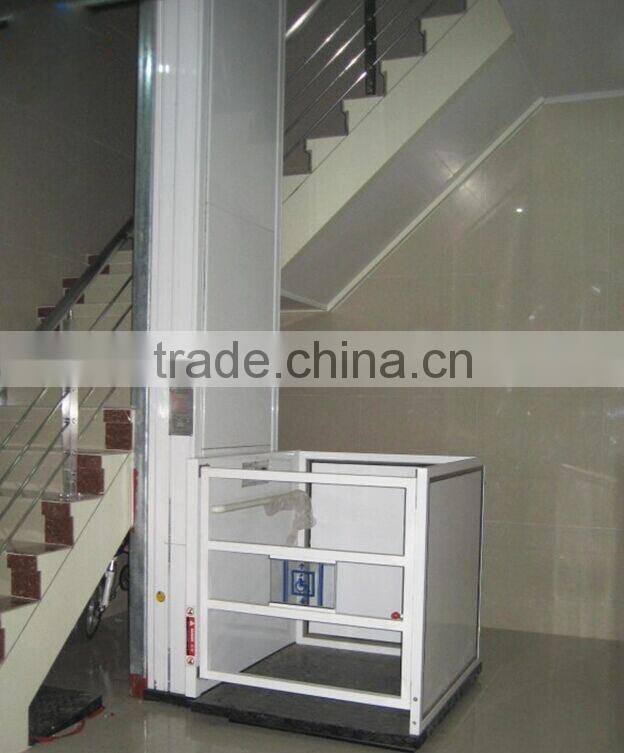 CE ISO Approved wheelchair hydraulic vertical platform lift for home/elevators for disabled